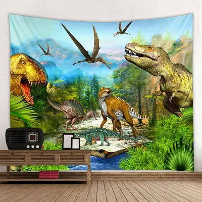 Dinosaur Tapestry Fabric Poster Dinosaur Tapestry Fabric Poster