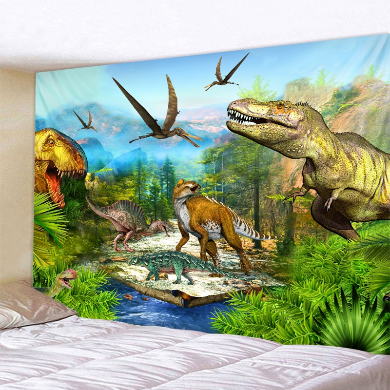 Dinosaur Tapestry Fabric Poster Dinosaur Tapestry Fabric Poster