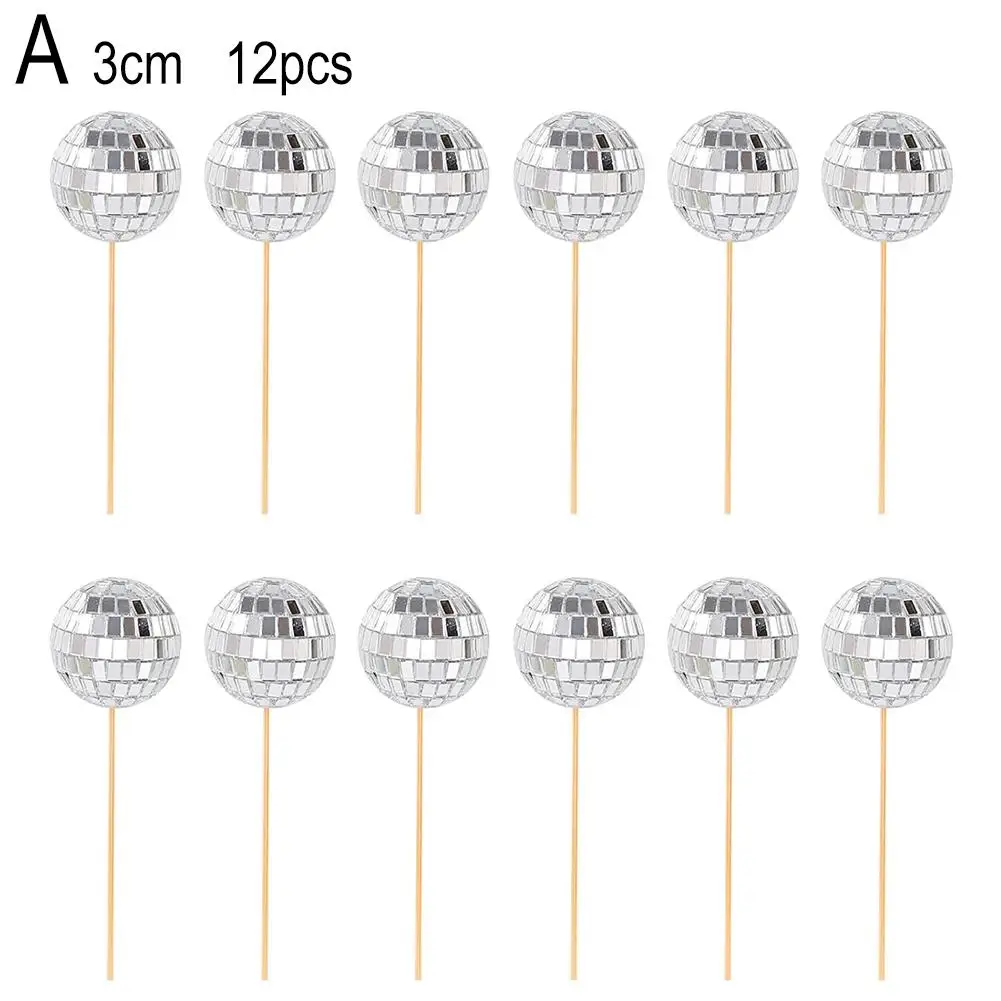 Disco Ball Cake Toppers (3/5/12Pcs) Disco Ball Cake Toppers (3/5/12Pcs)