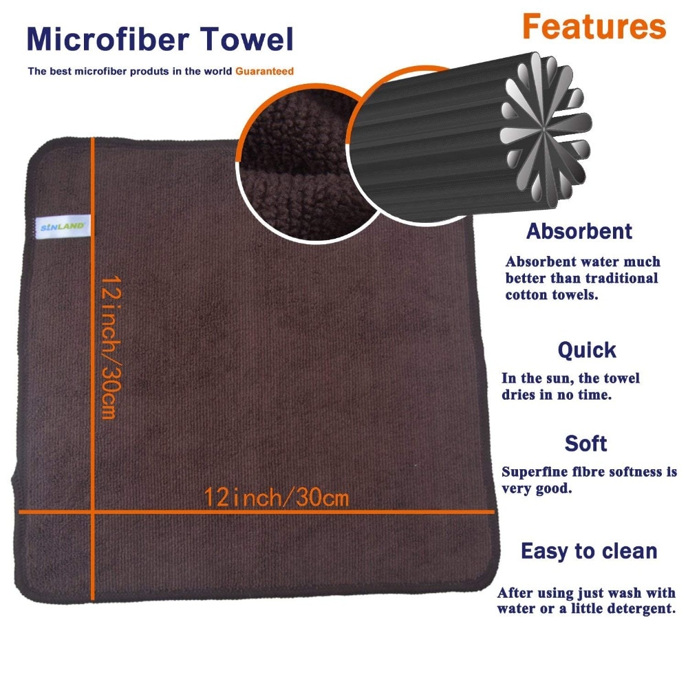 Dish Cloths Microfiber Cleaning Fabric 12pcs/set