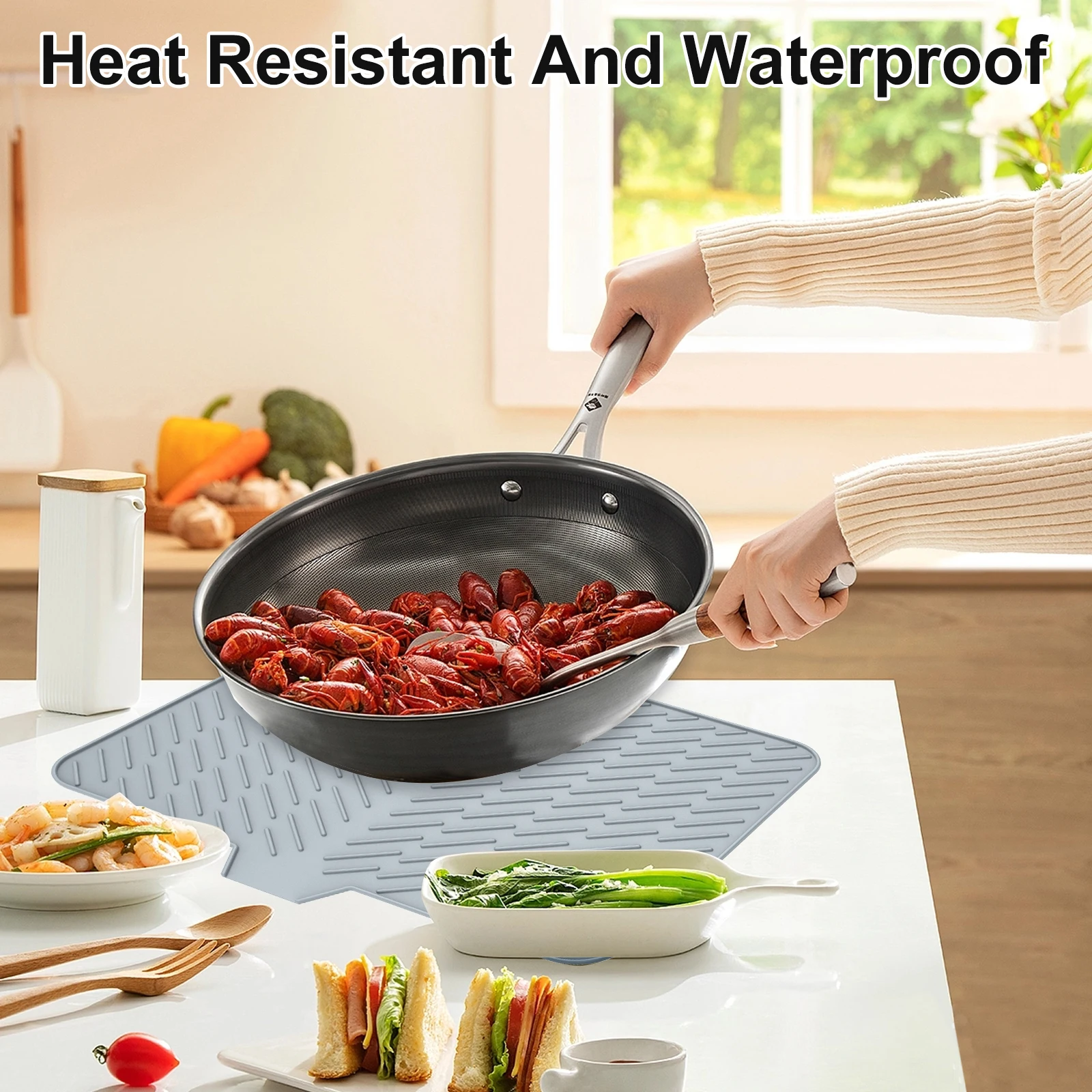 Dish Drying Mat Ultra Absorbent Silicone Drying Mats Non-Slip Fast Drying Draining Mat Heat Resistant Kitchen Dish Dish Drying Mat Ultra Absorbent Silicone Drying Mats Non-Slip Fast Drying Draining Mat Heat Resistant Kitchen Dish