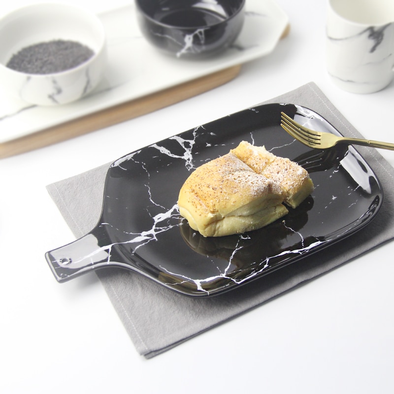 Dish Set Ceramic Marble Tableware Dish Set Ceramic Marble Tableware