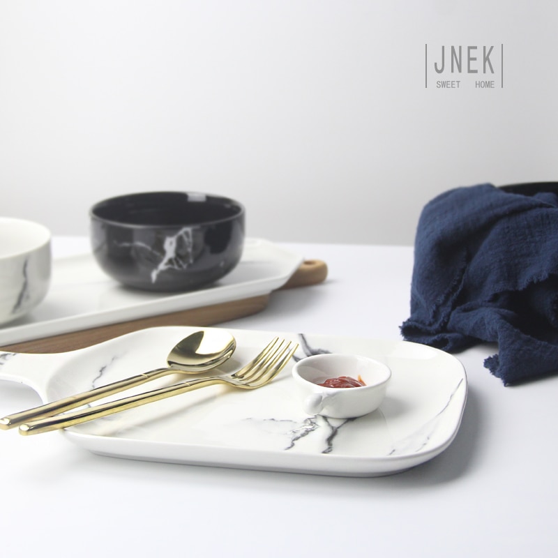 Dish Set Ceramic Marble Tableware Dish Set Ceramic Marble Tableware