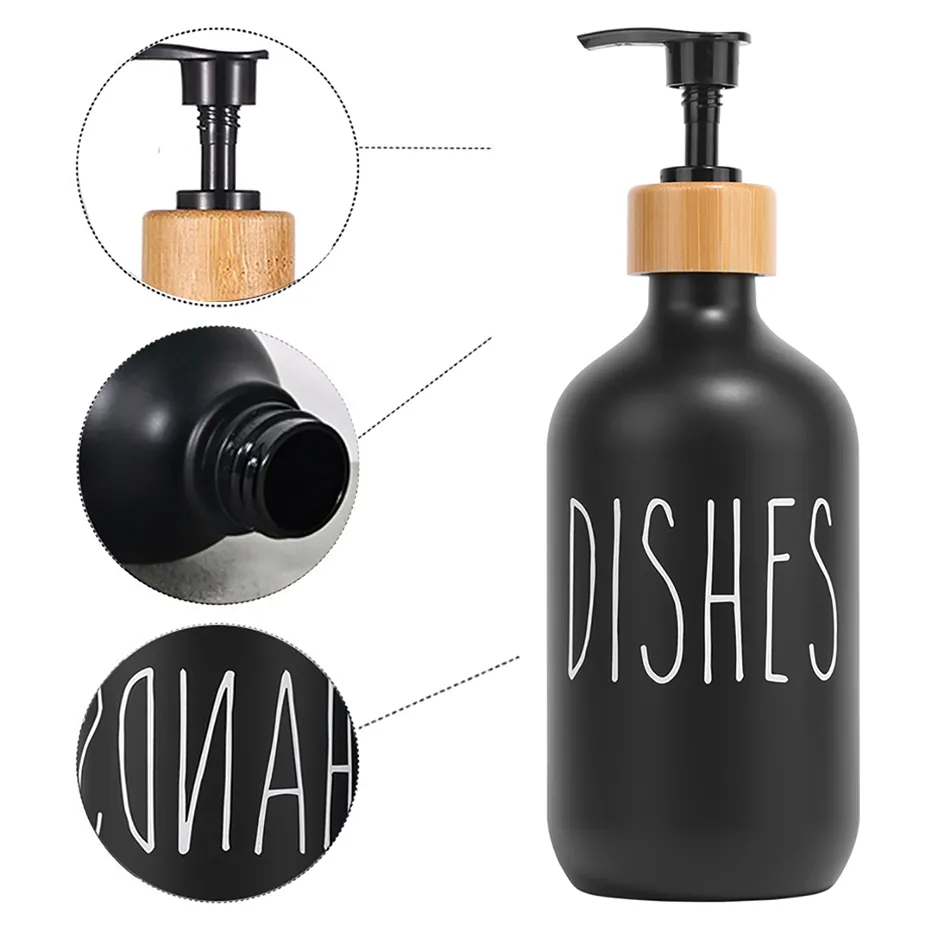 Dish Soap Dispenser Set for Kitchen Sink Hands Soap and Dishes Detergent Storage Bottle Refillable Bottles Dish Soap Dispenser Set for Kitchen Sink Hands Soap and Dishes Detergent Storage Bottle Refillable Bottles