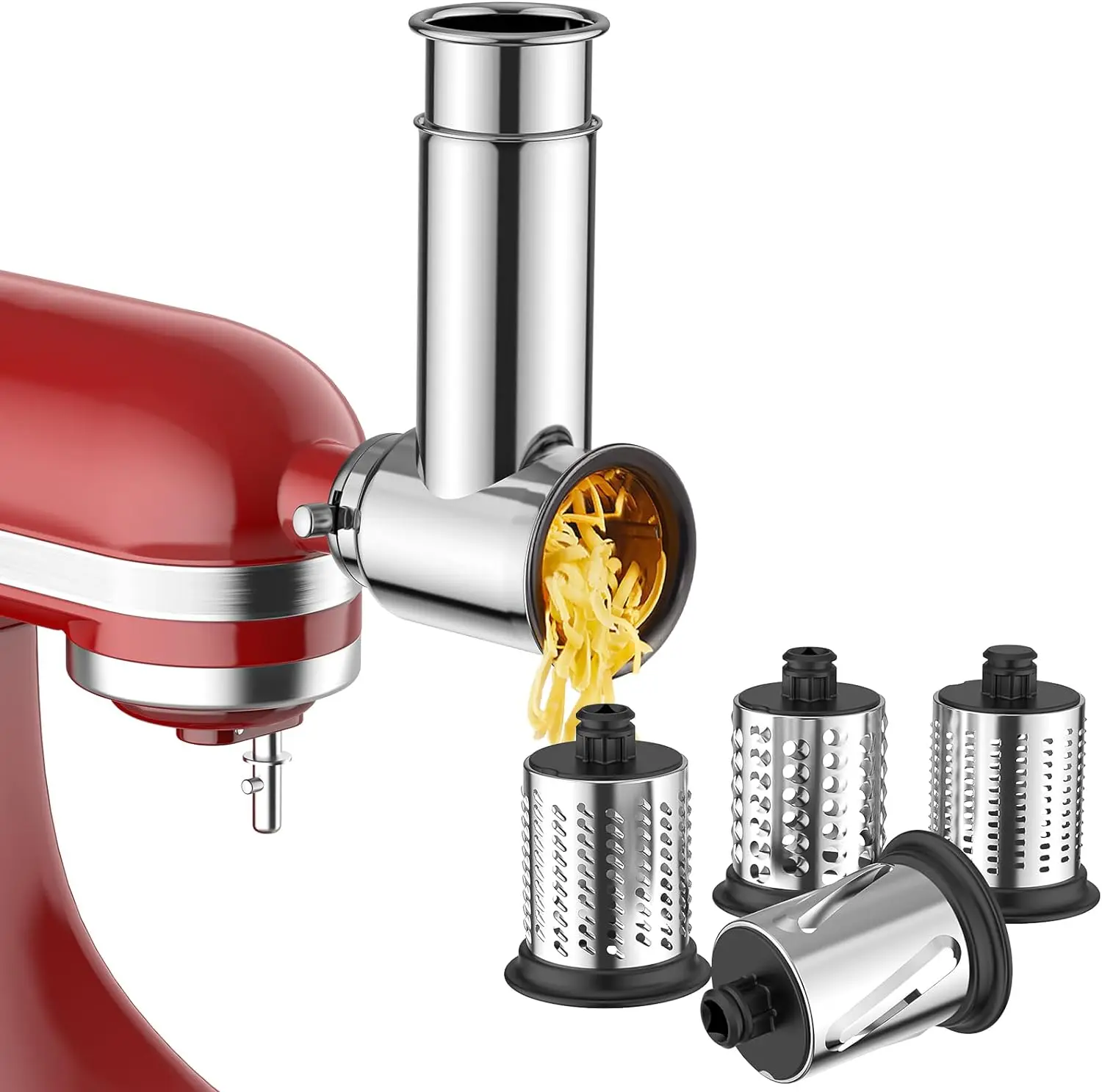 Dishwasher Safe,Stainless Steel Slicer/Shredder Attachment for KitchenAid Stand Mixer, Salad Machine Vegetable Slicer Dishwasher Safe,Stainless Steel Slicer/Shredder Attachment for KitchenAid Stand Mixer, Salad Machine Vegetable Slicer