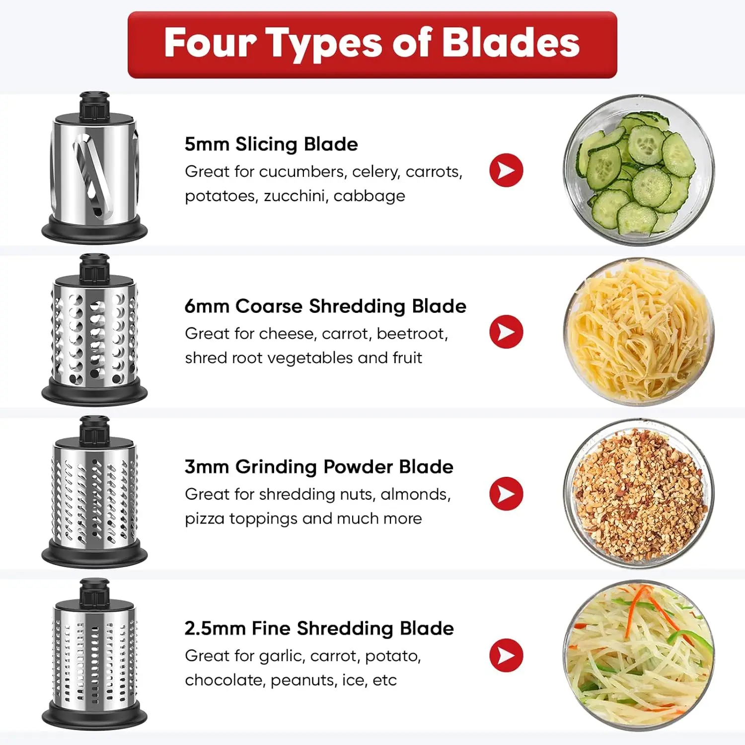 Dishwasher Safe,Stainless Steel Slicer/Shredder Attachment for KitchenAid Stand Mixer, Salad Machine Vegetable Slicer