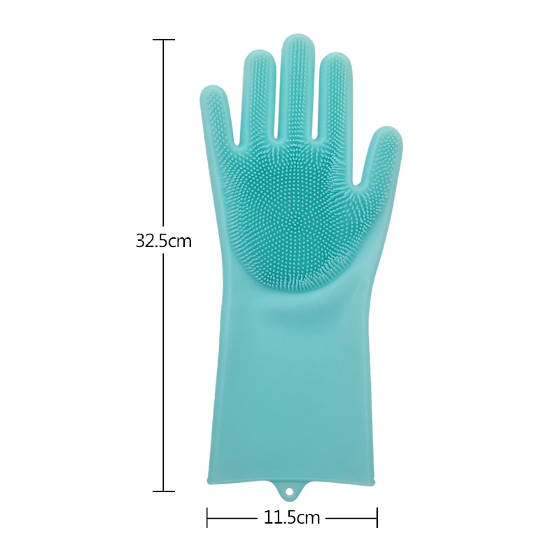 Dishwashing Gloves with Scrubber For Cleaning