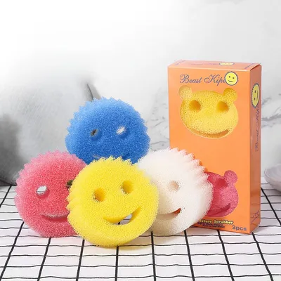 Dishwashing Smiley Face Sponges (4pcs) Dishwashing Smiley Face Sponges (4pcs)