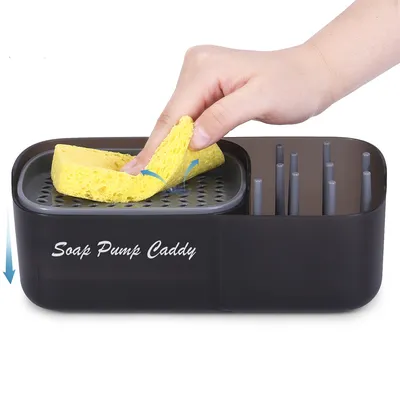 Dishwashing Soap Pump Sponge Caddy