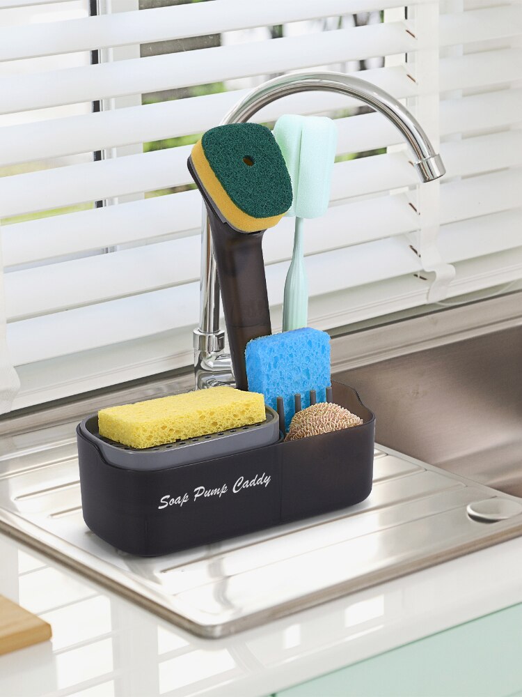 Dishwashing Soap Pump Sponge Caddy