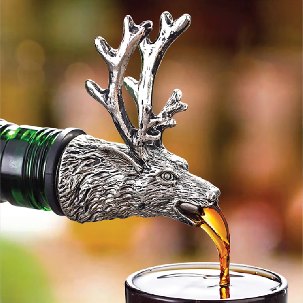 Dispenser for Wine Jagermeister Zinc Alloy Deer Elk Lion Head Mouth Wine Pourer Wines Extractor Silver Pourers Bar Dispenser for Wine Jagermeister Zinc Alloy Deer Elk Lion Head Mouth Wine Pourer Wines Extractor Silver Pourers Bar