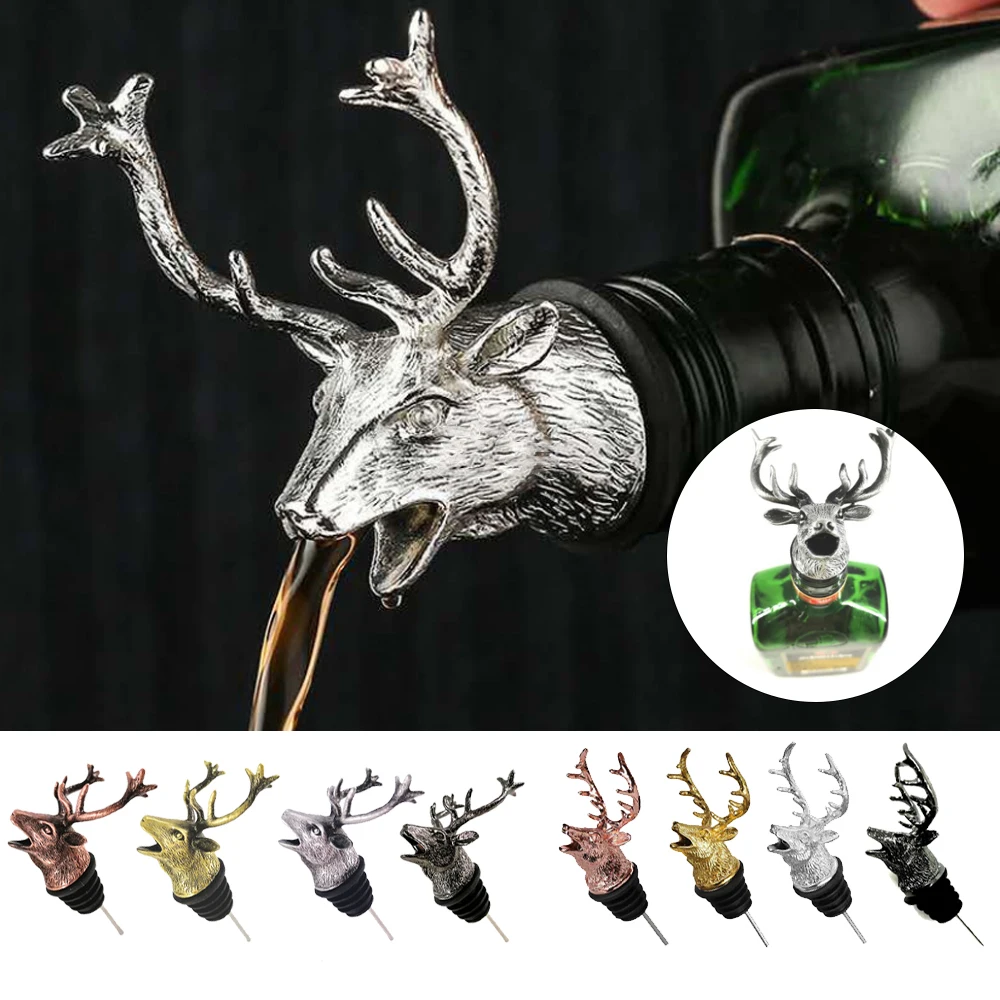 Dispenser for Wine Jagermeister Zinc Alloy Deer Elk Lion Head Mouth Wine Pourer Wines Extractor Silver Pourers Bar Dispenser for Wine Jagermeister Zinc Alloy Deer Elk Lion Head Mouth Wine Pourer Wines Extractor Silver Pourers Bar