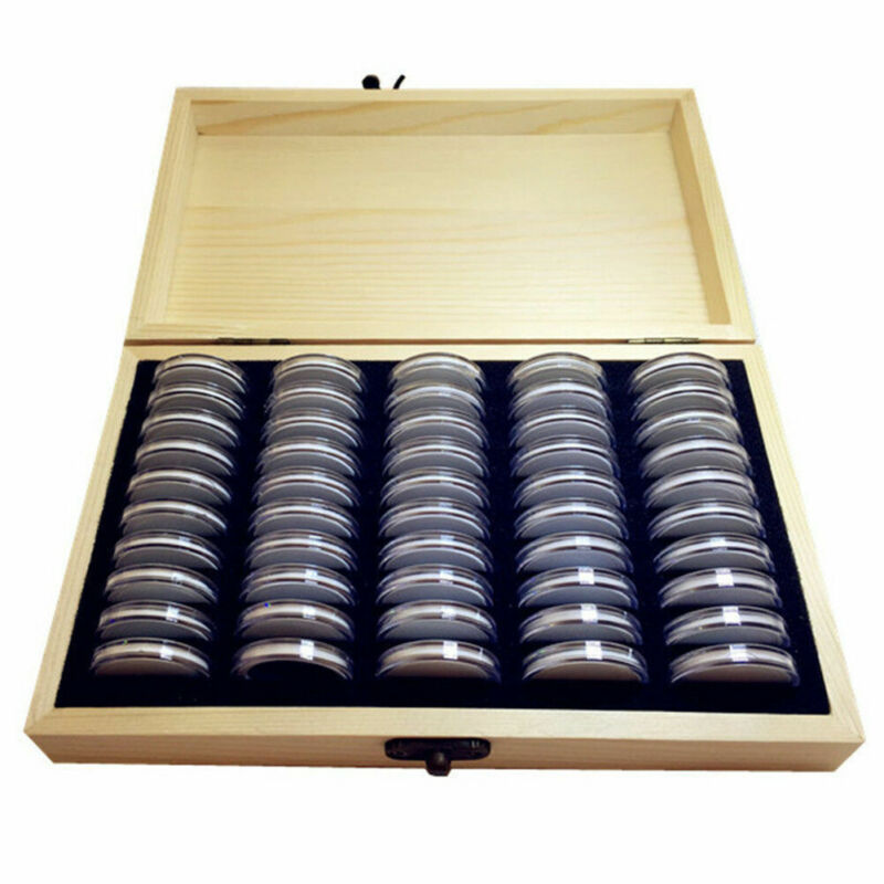 Display Case for Coins 50-Slot Box