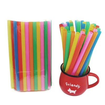 Disposable Colorful Plastic Straws (500pcs) Disposable Colorful Plastic Straws (500pcs)