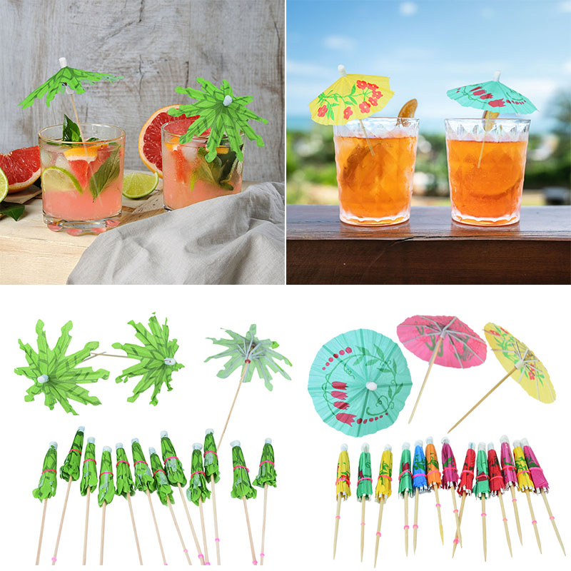 Disposable Paper Umbrellas for Drinks (50 pcs) Disposable Paper Umbrellas for Drinks (50 pcs)