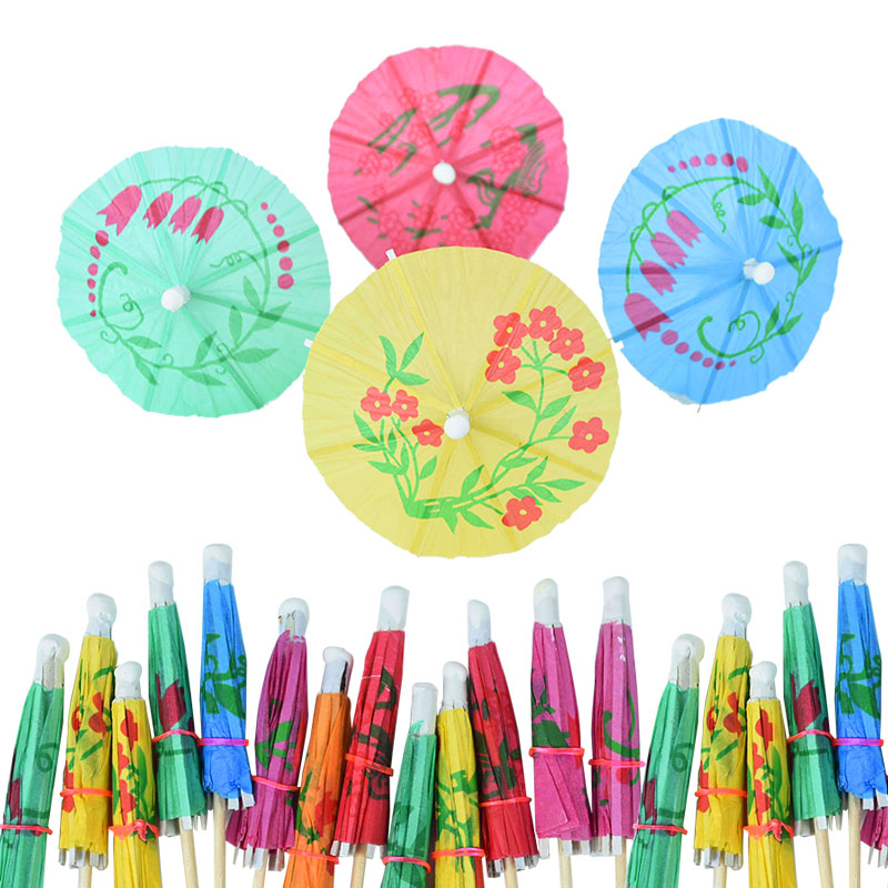 Disposable Paper Umbrellas for Drinks (50 pcs) Disposable Paper Umbrellas for Drinks (50 pcs)