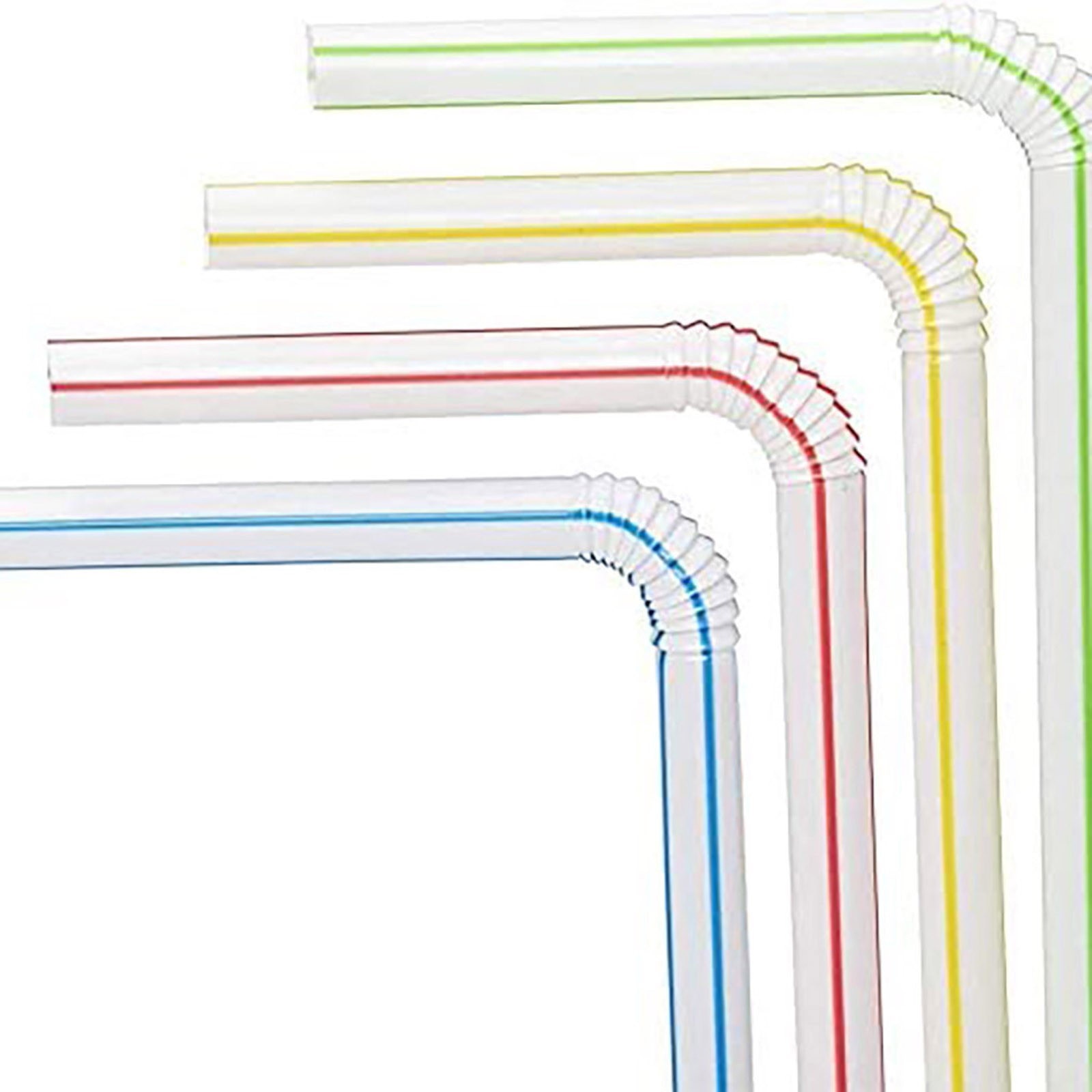 Disposable Plastic Bendable Straws (600 pcs)