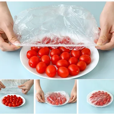 Disposable Plastic Bowl Covers (100pcs) Disposable Plastic Bowl Covers (100pcs)