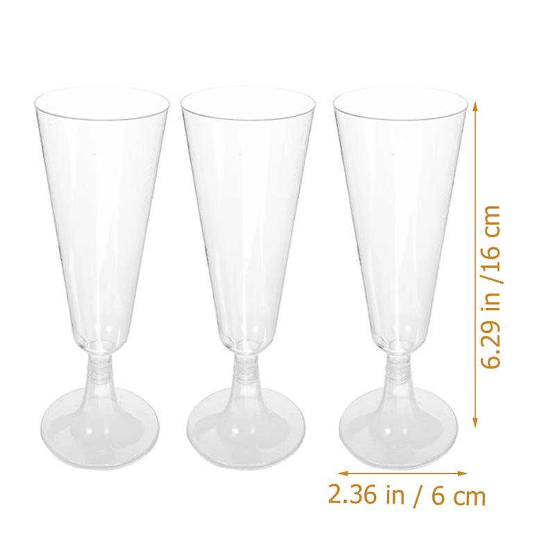 Disposable Plastic Champagne Cups (20 pcs)