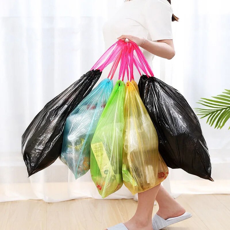 Disposable Plastic Drawstring Garbage Bags (30 pcs) Disposable Plastic Drawstring Garbage Bags (30 pcs)