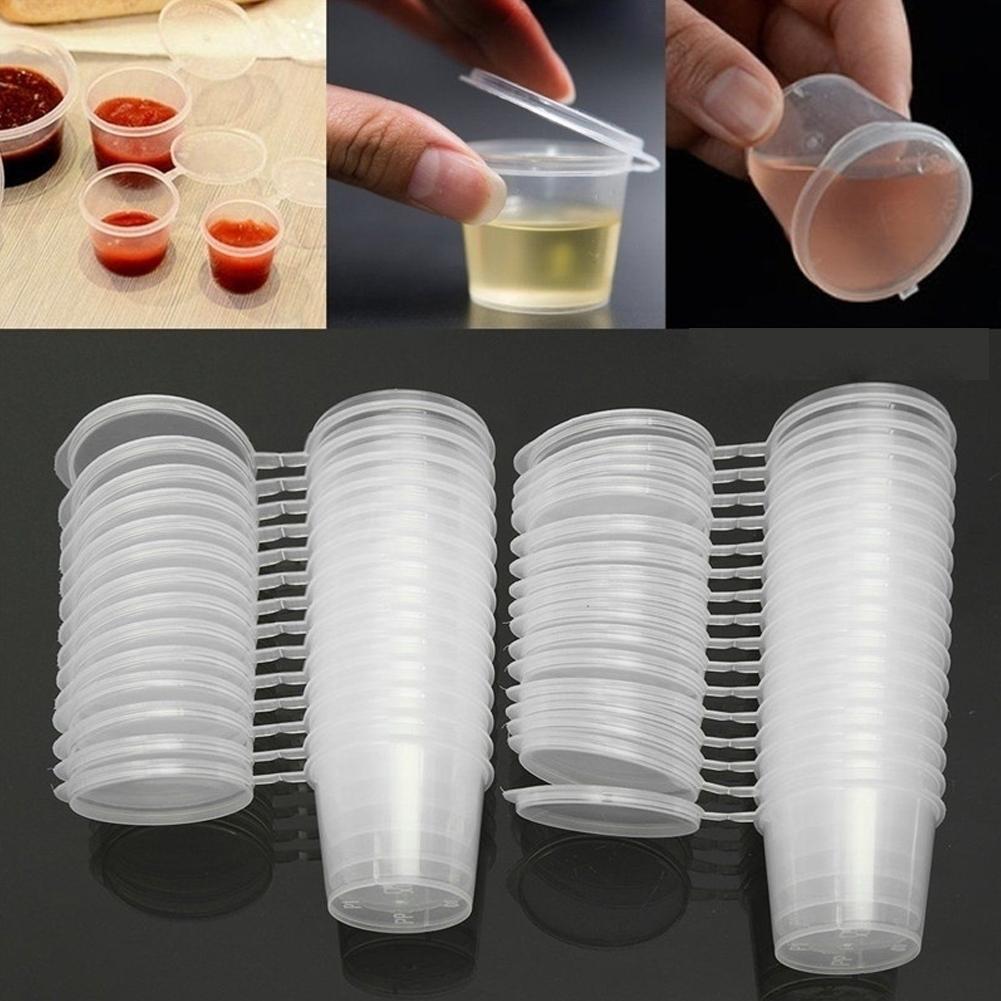 Disposable Plastic Sauce Containers (100pcs) Disposable Plastic Sauce Containers (100pcs)