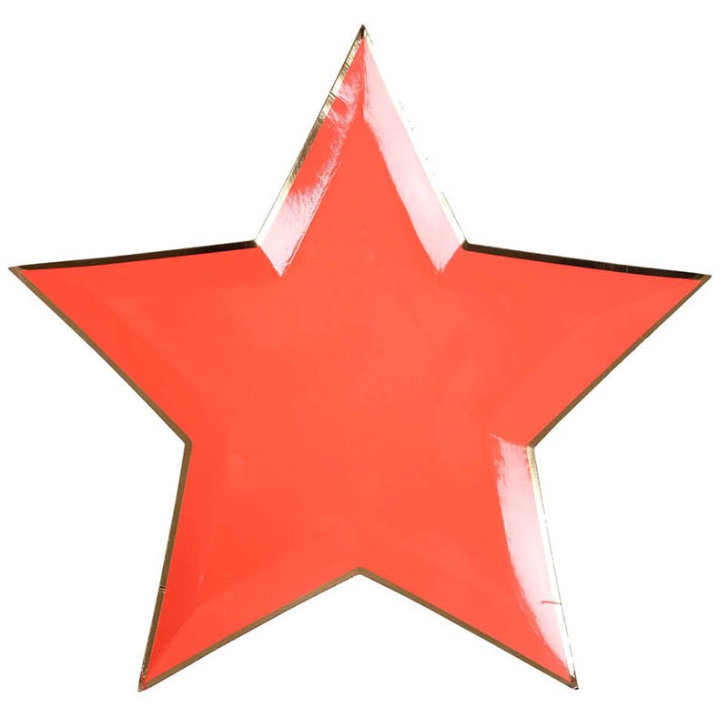 Disposable Star Paper Plates (8pcs)