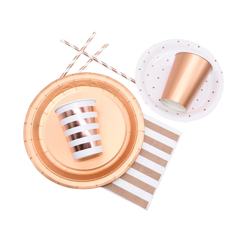 Disposable Tablewares Metallic Design