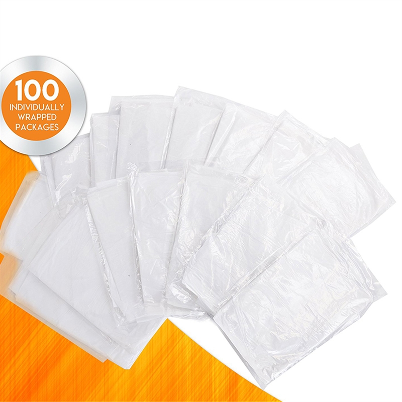 Disposable White Plastic Aprons (100pc) Disposable White Plastic Aprons (100pc)