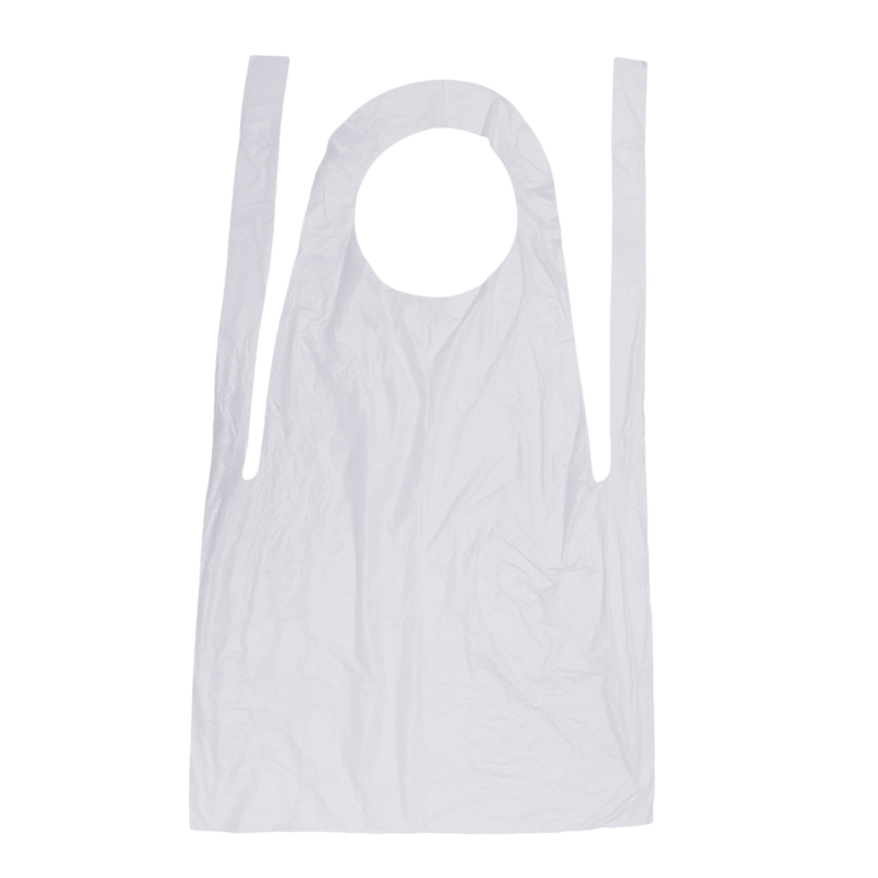 Disposable White Plastic Aprons (100pc) Disposable White Plastic Aprons (100pc)