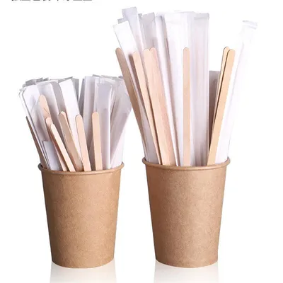 Disposable Wooden Drink Stirrers (100pc)