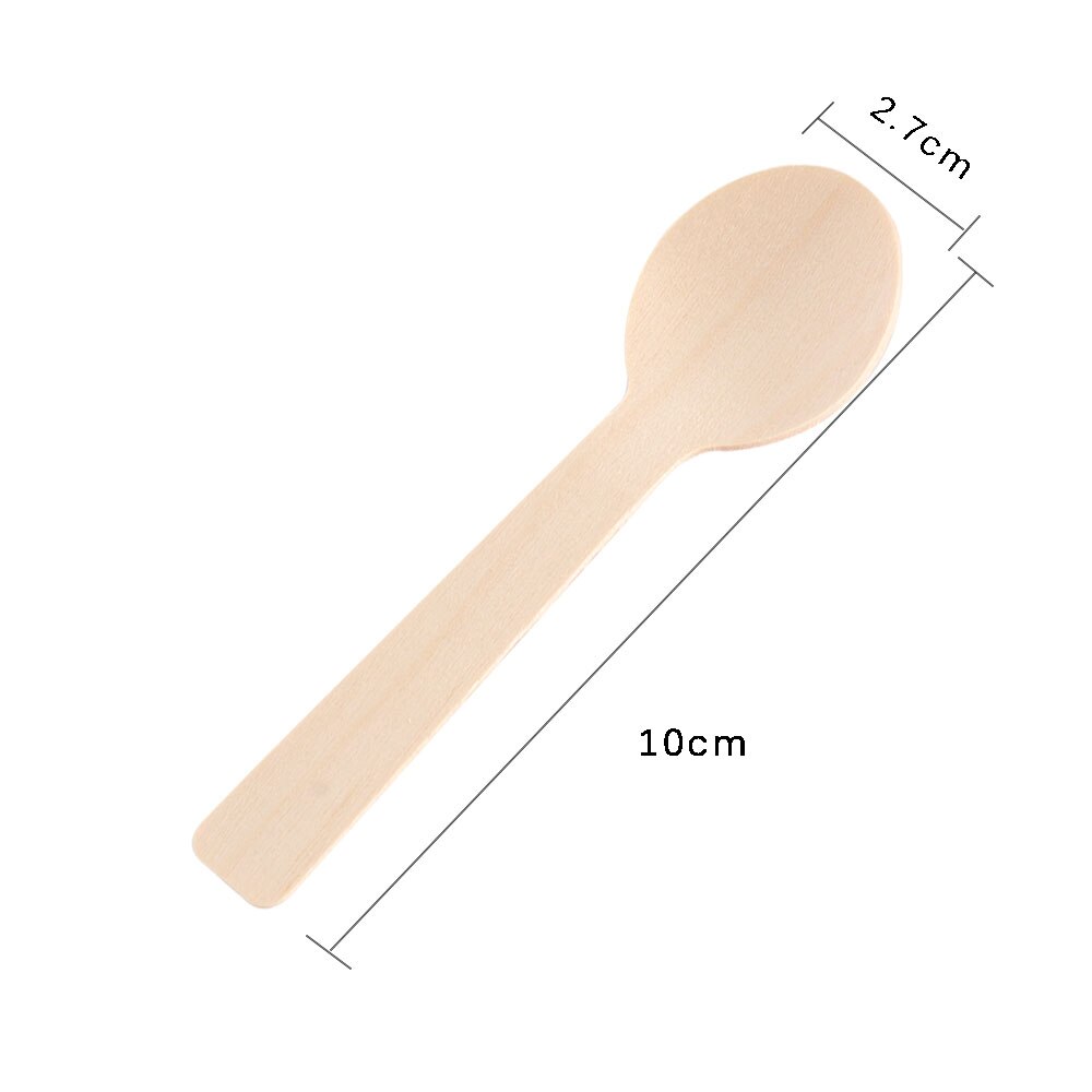 Disposable Wooden Ice cream Spoons (100pc)