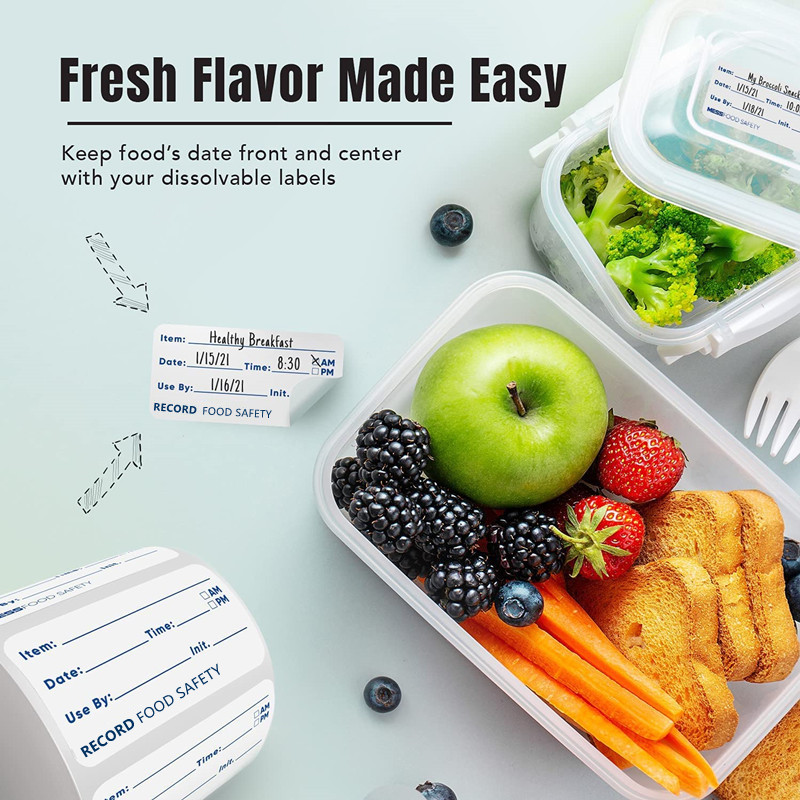 Dissolvable Food Labels in 30 Seconds (500Pcs)