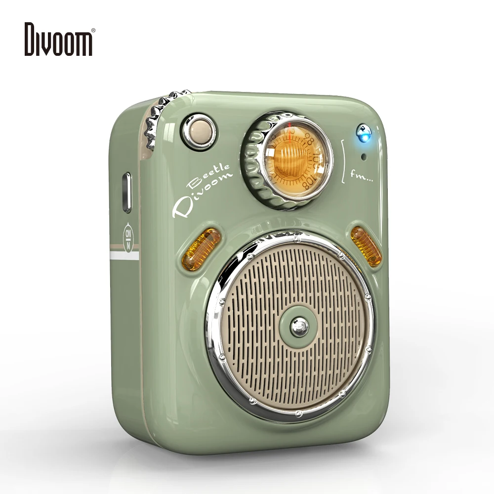 Divoom B-Beetles radio speakers Bluetooth Wireless Mini portable small speakers for girls birthday presents Gift Green Divoom B-Beetles radio speakers Bluetooth Wireless Mini portable small speakers for girls birthday presents Gift Green