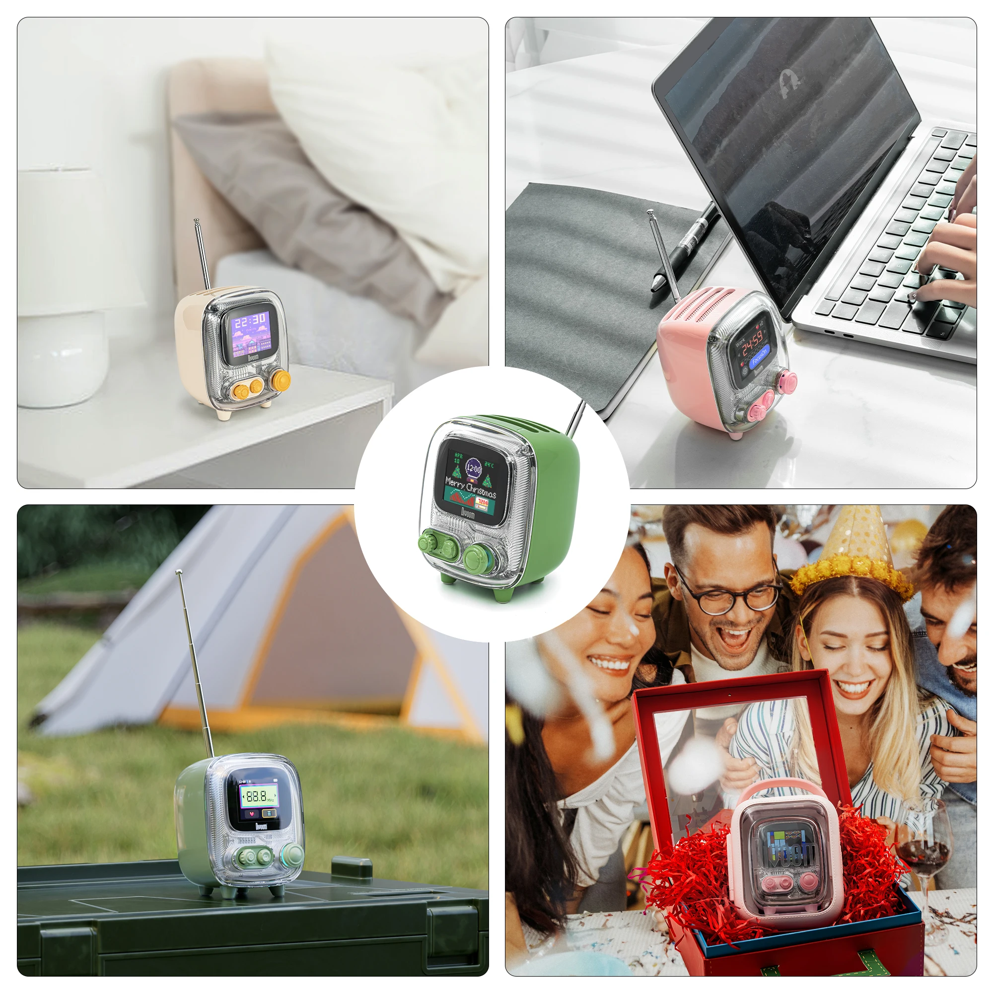 Divoom T-tiivoo-2 Mini Retro Bluetooth Portable Radios AM FM Vintage Sleep Aid Bluetooth Speaker high quality Subwoofer Divoom T-tiivoo-2 Mini Retro Bluetooth Portable Radios AM FM Vintage Sleep Aid Bluetooth Speaker high quality Subwoofer
