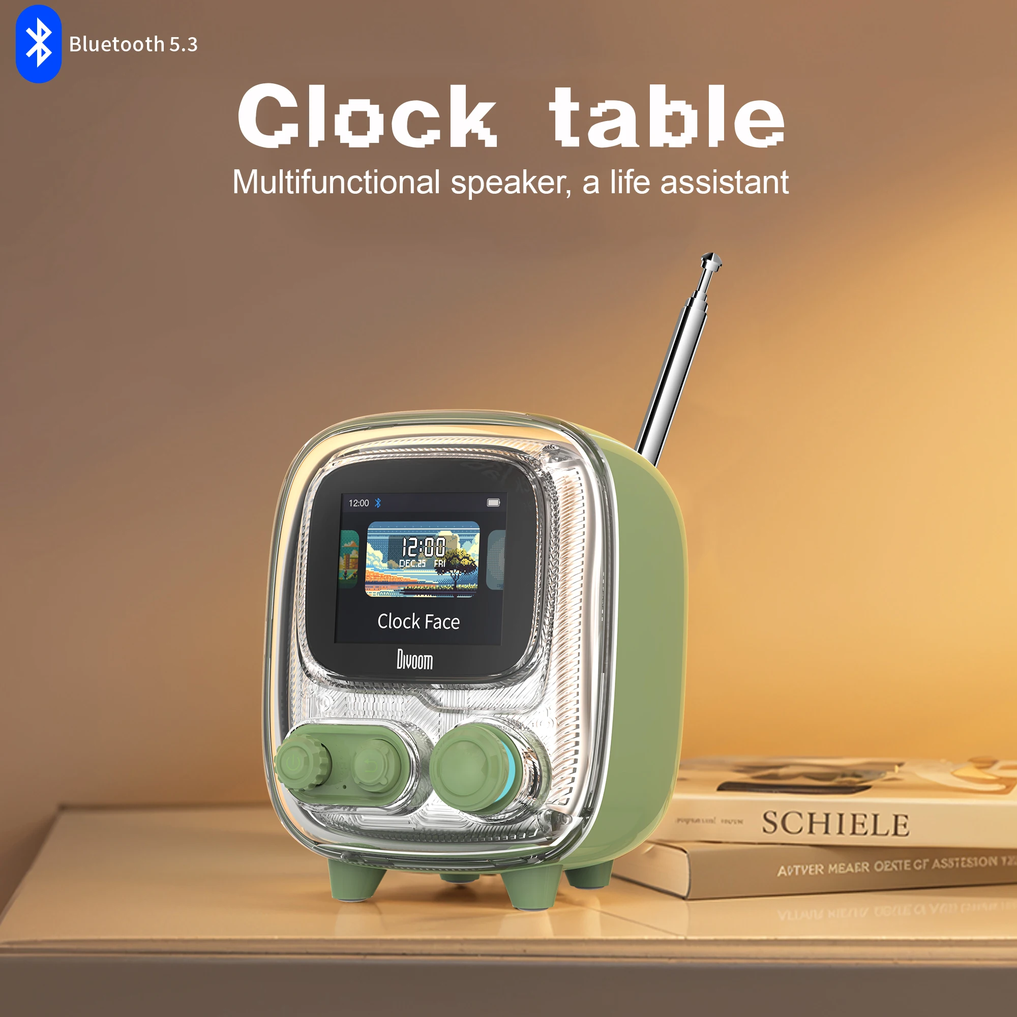 Divoom T-tiivoo-2 Mini Retro White Noise Bluetooth Speaker Portable Vintage Sleep Aid Bluetooth Speaker high quality Divoom T-tiivoo-2 Mini Retro White Noise Bluetooth Speaker Portable Vintage Sleep Aid Bluetooth Speaker high quality