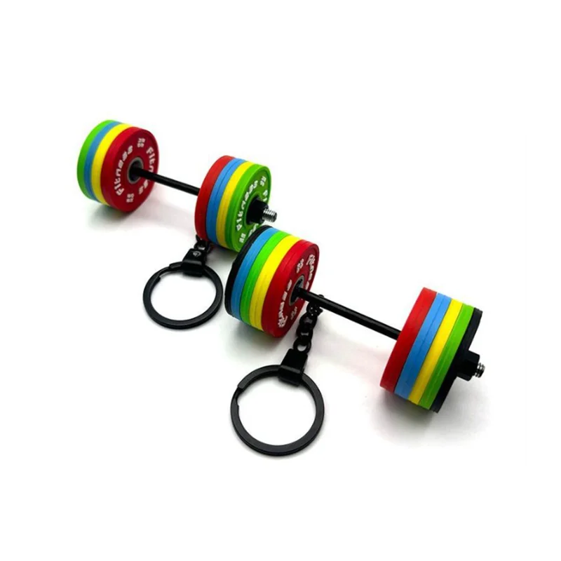 DIY 3D Darbell KeyChain For Men Key Ring Creative Car Sports Keychain Key Holder DIY 3D Darbell KeyChain For Men Key Ring Creative Car Sports Keychain Key Holder