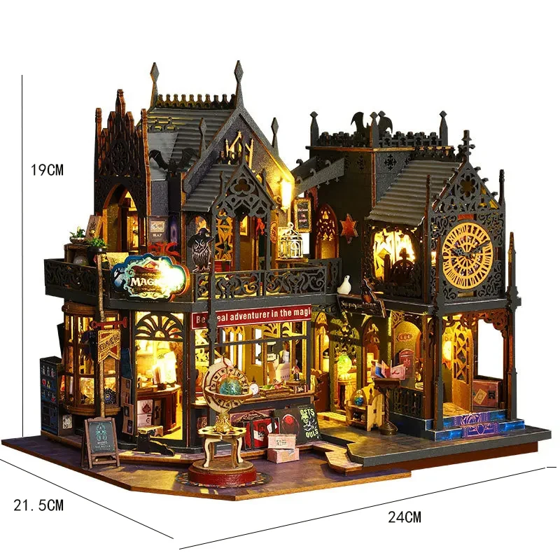 DIY Big Doll House Wooden Case Miniature Furniture Dollhouse Toys for Children Birthday Gifts