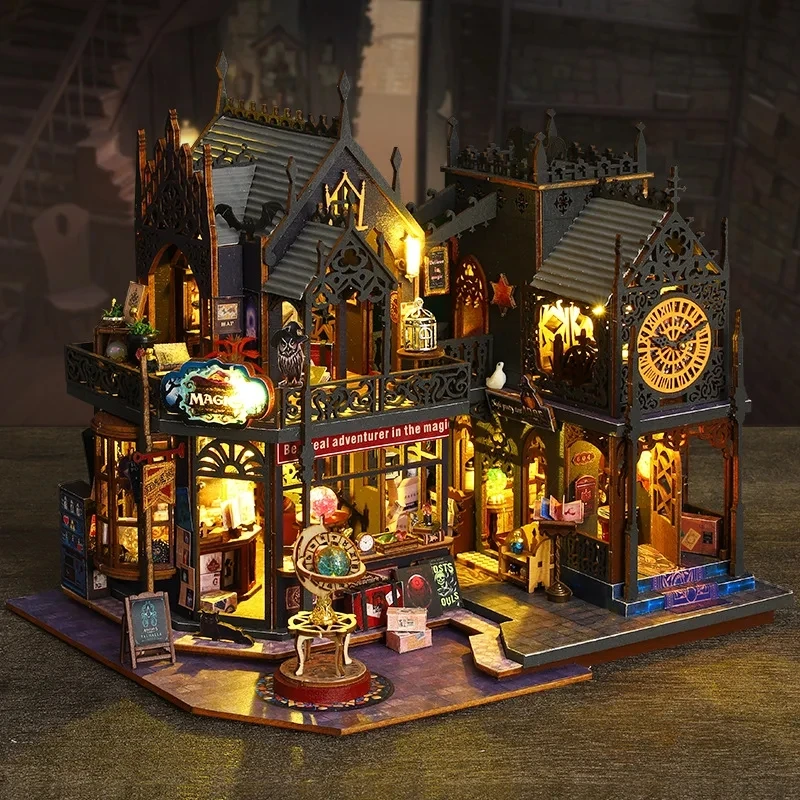 DIY Big Doll House Wooden Case Miniature Furniture Dollhouse Toys for Children Birthday Gifts