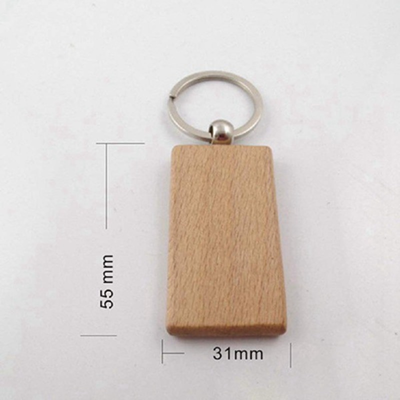 DIY Blank Wooden Keychains (60pcs)