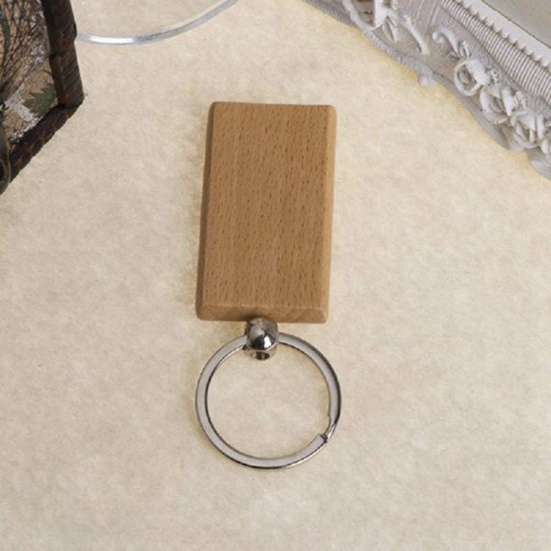 DIY Blank Wooden Keychains (60pcs)