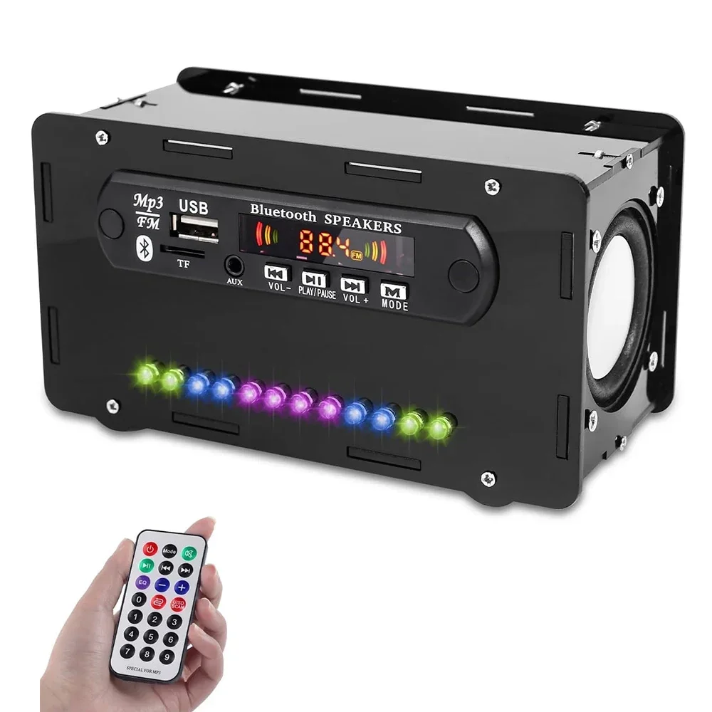 DIY Bluetooth-Compatible Speaker Kit LED FM Radio USB Mini Home Sound Amplifier with Digital Display Soldering Project DIY Bluetooth-Compatible Speaker Kit LED FM Radio USB Mini Home Sound Amplifier with Digital Display Soldering Project