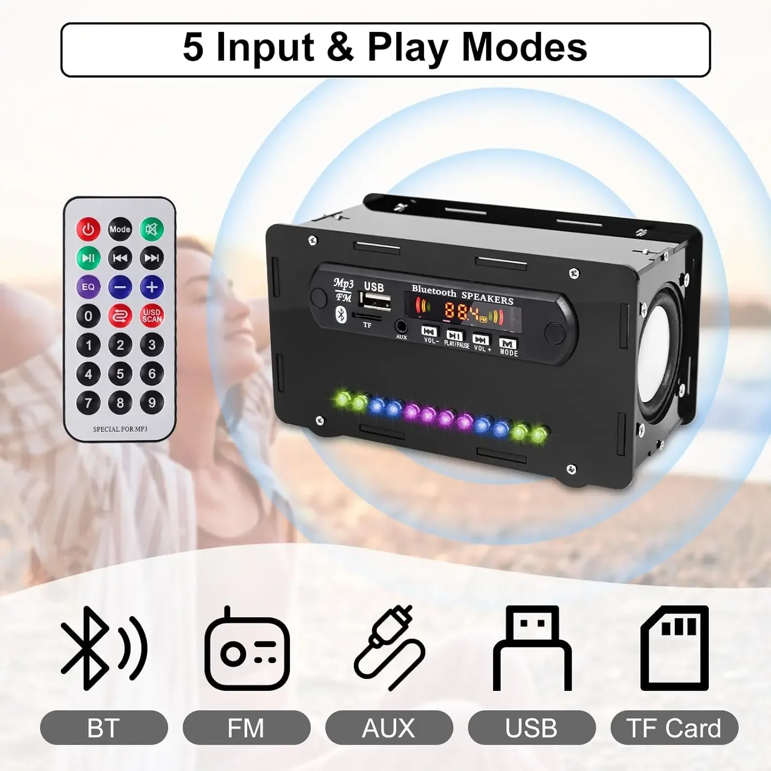 DIY Bluetooth-Compatible Speaker Kit LED FM Radio USB Mini Home Sound Amplifier with Digital Display Soldering Project DIY Bluetooth-Compatible Speaker Kit LED FM Radio USB Mini Home Sound Amplifier with Digital Display Soldering Project