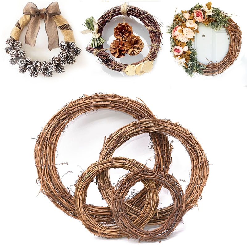 DIY Christmas Wreath Rattan Rustic DIY Christmas Wreath Rattan Rustic