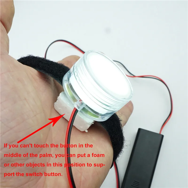 DIY Controlled Light LED Light FOR 1:1 Iron Man Tony Stark Glove Palm Lights Hand Led Lamp Accessories Halloween