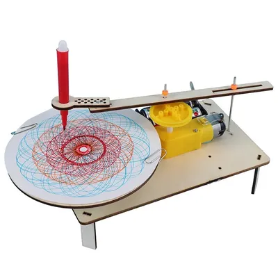 DIY Creative Wooden Electric Plotter Drawing Robot STEM Kids Model Automatic Painting Science Electronics Kits DIY Creative Wooden Electric Plotter Drawing Robot STEM Kids Model Automatic Painting Science Electronics Kits