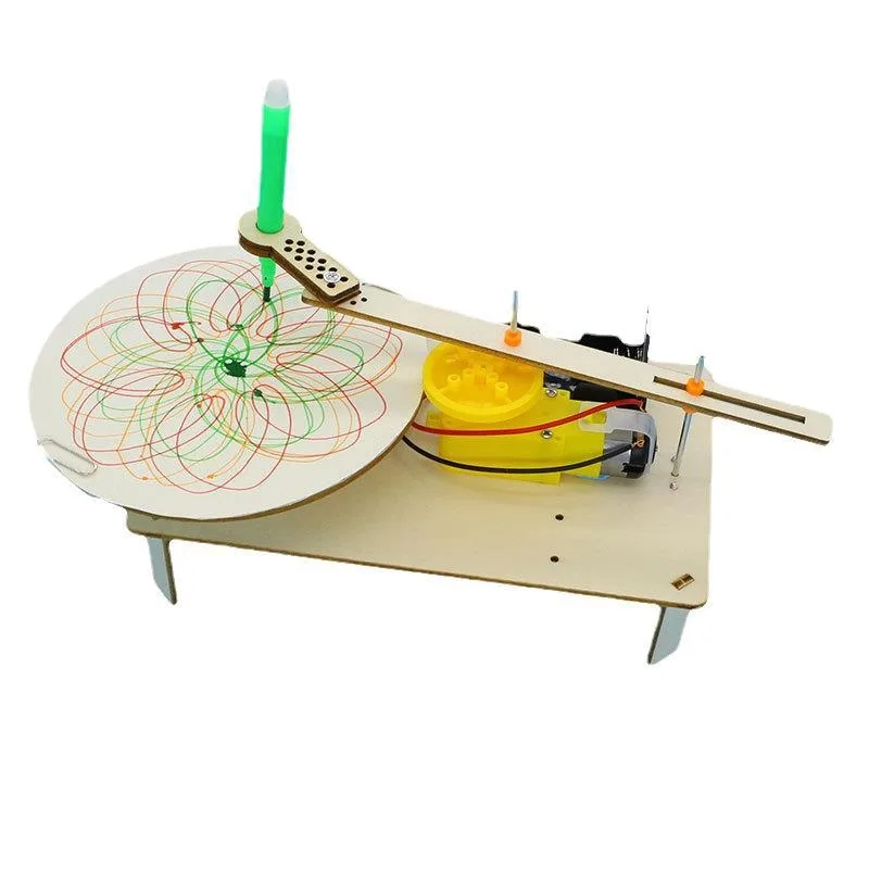 DIY Creative Wooden Electric Plotter Drawing Robot STEM Kids Model Automatic Painting Science Electronics Kits DIY Creative Wooden Electric Plotter Drawing Robot STEM Kids Model Automatic Painting Science Electronics Kits