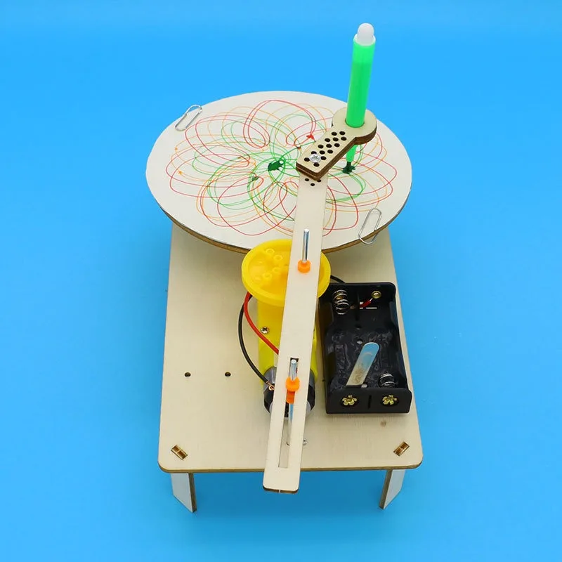 DIY Creative Wooden Electric Plotter Drawing Robot STEM Kids Model Automatic Painting Science Electronics Kits DIY Creative Wooden Electric Plotter Drawing Robot STEM Kids Model Automatic Painting Science Electronics Kits