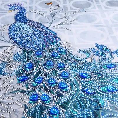 DIY Diamond Painting Peacock Design