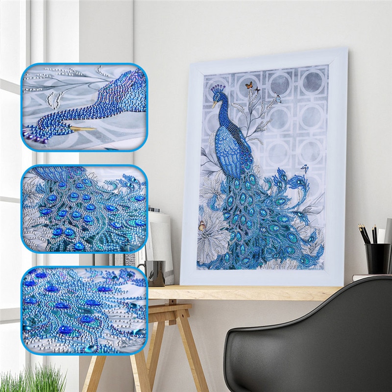 DIY Diamond Painting Peacock Design