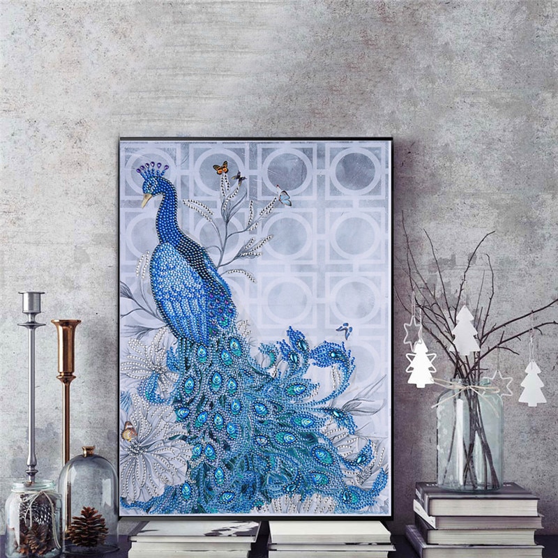 DIY Diamond Painting Peacock Design